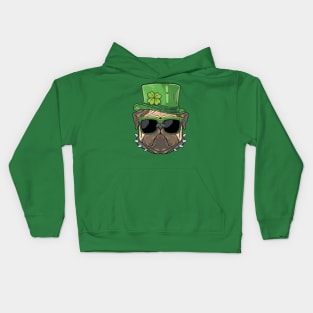 St. Patrick's Day Pug Kids Hoodie